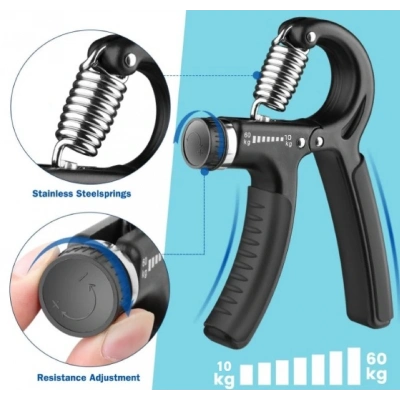 BFS Sertlik Ayarlı El Yayı Ayarlanabilir Bilek Kas Güçlendirme Aleti 10-60 Kg