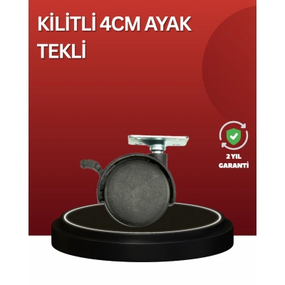 BFS Sessiz Dönen Kilitli Mobilya Tekerleği 4 cm