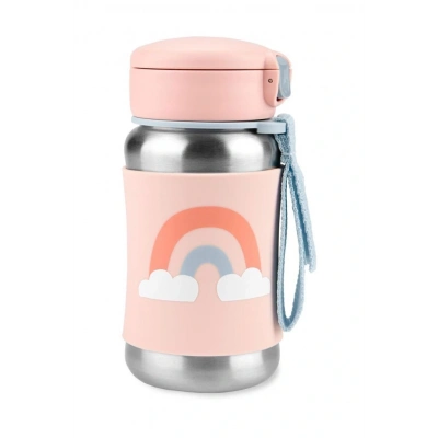 BFS Skip Hop Zoo Pipetli Paslanmaz Çelik Suluk 350 ml Gökkuşağı