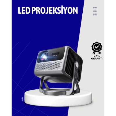 BFS Smart Projector Android TV Taşınabilir Gimbal Standlı