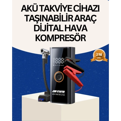 BFS Taşınabilir Akü Takviye ve Akıllı Lastik Şişirme Pompası