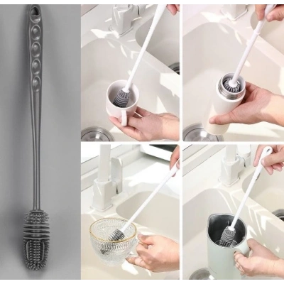 BFS Uzun Saplı Silikon Biberon ve Kavanoz Yıkama Fırçası