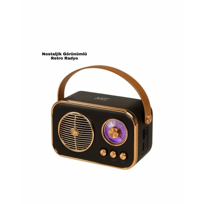 BFS Vintage Bluetooth Radyo – TF Kart ve FM Destekli Taşınabilir Nostaljik Model