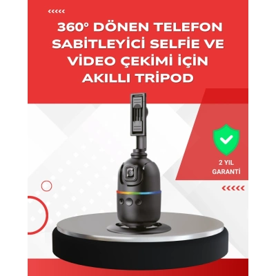 BFS Yapay Zeka Destekli Yüz Takip Özellikli 360 Derece Dönen Masaüstü Telefon Sabitleyici