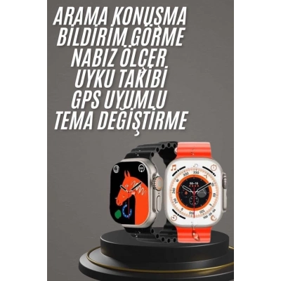 BFS Yeni Model Akıllı Saat Ultra Smart Watch Gümüş Kasa 45mm Titreşim