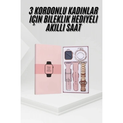 BFS Yeni Nesil Kadın Akıllı Saat Rose Gold Android ve İos Uyumlu