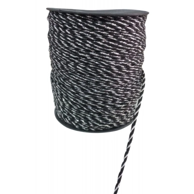 Bileklik ipi, Hediye Paketleme ipi, Şans, Bereket, Aşk, Şifa, Güç 5 mm Pamuk  5 metre Siyah