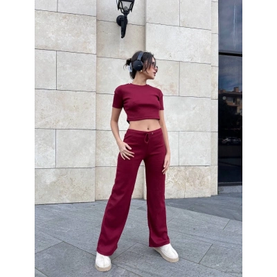 Bol paça pantolonlu alt üst takım