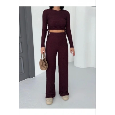 Bubble alt üst takım bordo pt510446