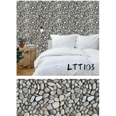 Çakıl Taşı Desenli Yapışkanlı Kaplama Kağıdı  Büyük Boy 3 Metre