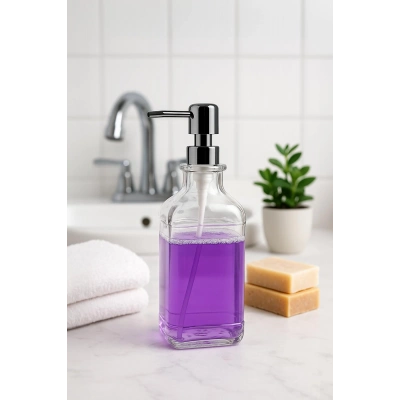 Cam Kare Sıvı Sabunluk 750 ml