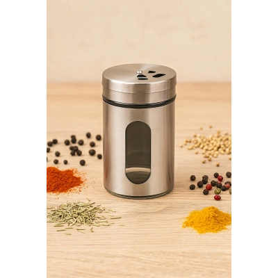 Cam Metal Kapaklı Tuzluk 100 ml
