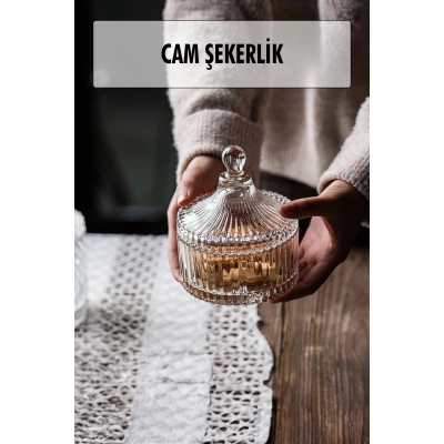 Çizgili Cam Şekerlik
