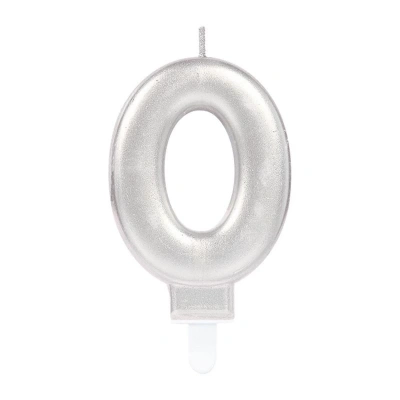 ÇOK SATAN 0 Rakam Mum Gümüş Renk