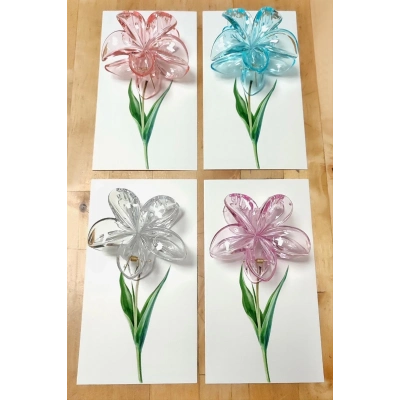 ÇOK SATAN 100 Adet Şeffaf Renkli Lotus Toka 8 cm Kına Seti