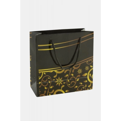 ÇOK SATAN 11*11 Çiçek Desenli İpli Karton Çanta 1 Adet