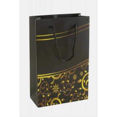 ÇOK SATAN 11*17 Çiçek Desenli İpli Karton Çanta 1 Adet