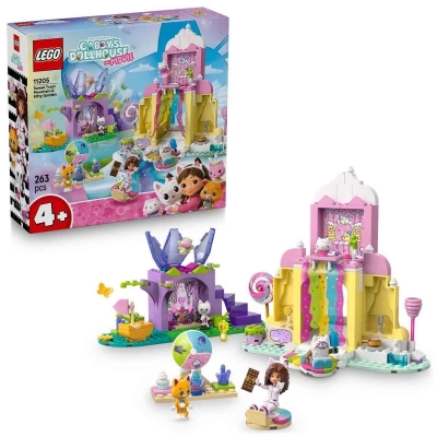 ÇOK SATAN 11205 Lego Gabbys Dollhouse Şekerleme Dağı ve Kedi Bahçesi 263 parça +4 yaş