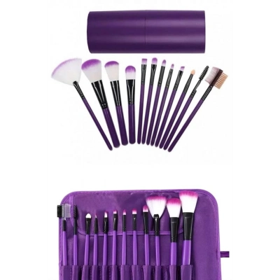 ÇOK SATAN 12 Parça Makyaj Fırçası Yumuşak Kıllı Profesyonel Fırça Seti Yüksek Kaliteli Pürüzsüz