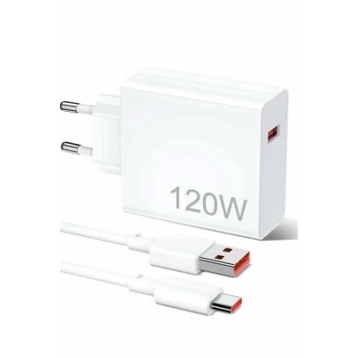 ÇOK SATAN 120W Şarj Aleti Hızlı Çift Turbo Şarj Aleti Seti Beyaz