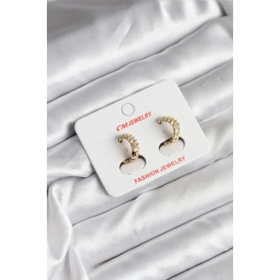 14K Gold Renk Kaplama CM Kadın Küpe