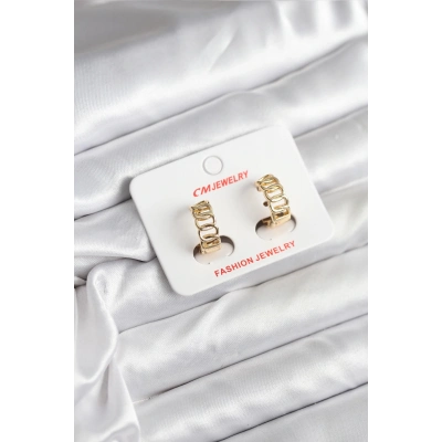 14K Gold Renk Kaplama Samanyolu Model CM Kadın Küpe