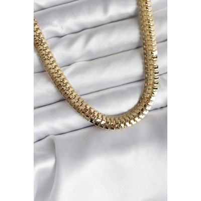 14K Gold Renk Kaplama Zincir Modelli CM Kadın Kolye