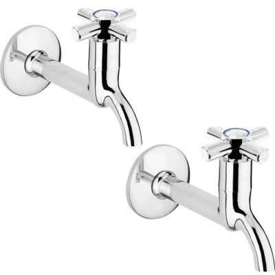 ÇOK SATAN 2li Artı Aç Kapa 4 Kollu Krom Çevirveli Musluk Duvardan Tek Girişli