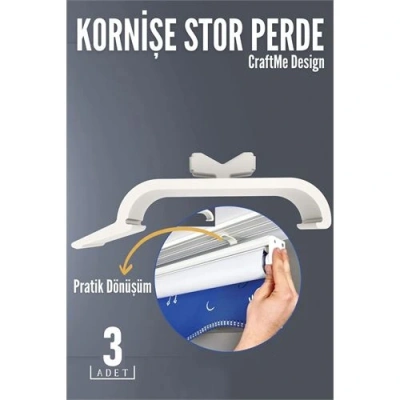 3 lü Kornişe Stor Perde Dönüştürücü – Perde Rayınızla Stor Perdeyi Buluşturmanın En Pratik Yolu