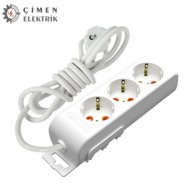 ÇOK SATAN 3 Metre 3 Lü Çocuk Korumalı Grup Priz