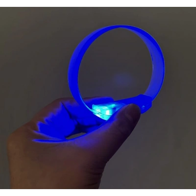 ÇOK SATAN 3 Modlu Pilli LED Işıklı Esnek Parti Bilekliği Mavi