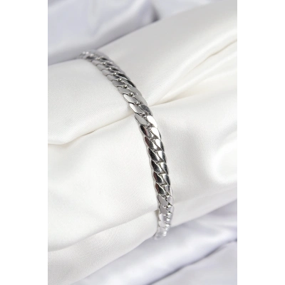 ÇOK SATAN 316L Çelik Ezme Zincir Model Gümüş Renk Kadın Bileklik