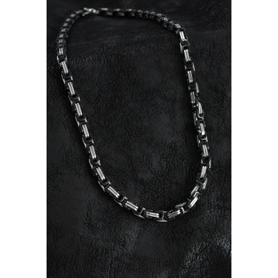 316L Çelik Kral Zincir Model Gümüş Renk Erkek Kolye