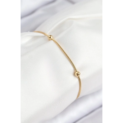 ÇOK SATAN 316L Çelik Topcuk Model Gold Renk Kadın Bileklik
