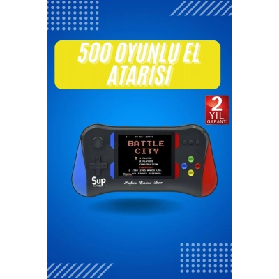 ÇOK SATAN 3.5 İnç 500 Klasik Retro Oyun Yüklü Kollu Oyun Konsolu