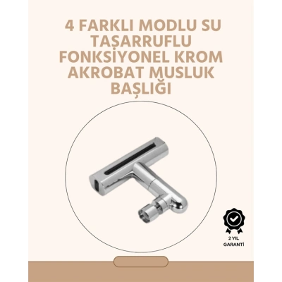 ÇOK SATAN 360° Dönüşlü Su Akışı Başlığı | 4ü 1 Arada Kullanım