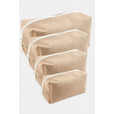 ÇOK SATAN 4 Adet El Tutmalı Makyaj Çantası