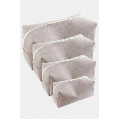 ÇOK SATAN 4 Adet El Tutmalı Makyaj Çantası - KZM -