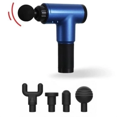 ÇOK SATAN 4 Başlıklı 6 Seviye Hız Ayarlı Vurmalı Kas Yoğurmalı Titreşimli Masaj Tabancası Aleti
