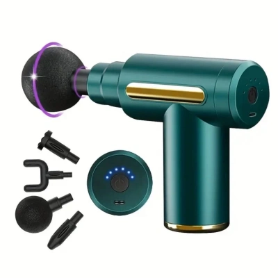 ÇOK SATAN 4 Masaj Başlıklı Titreşim, Şarj Edilebilir Küçük Masaj Aleti,masaj Tabancası