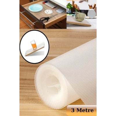 ÇOK SATAN 45cmX3metre Kalın Çekmece ve Dolap içi Raf Örtüsü Kaydırmaz Eva Raf Organizer