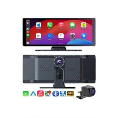 ÇOK SATAN 4K Ultra Araç İçi Ön ve Arka Kameralı Ekran HD 2 Kameralı Torpido Üstü Araç Multimedya