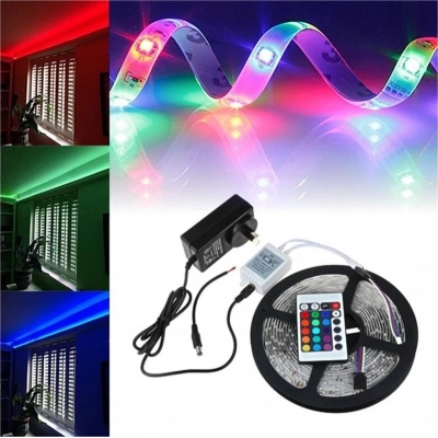 ÇOK SATAN 5 Metre Rgb Şerit Led Seti-iç Ve Dış Mekan Silikonlu-tak Çalıştır