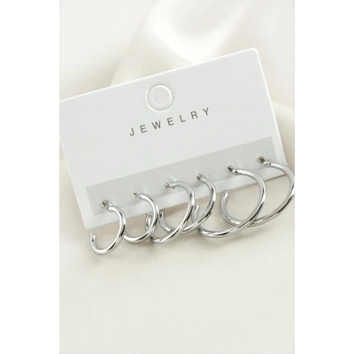 ÇOK SATAN 6 Adet Boru Trend Halka Küpe 1,5-2-2,5 cm