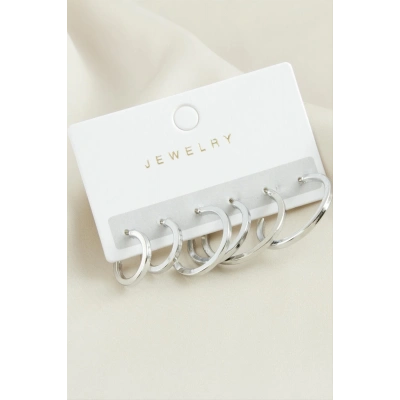 ÇOK SATAN 6 Adet Ezme Halka Küpe