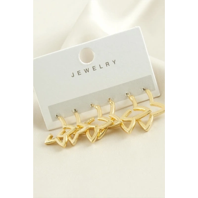 ÇOK SATAN 6 Adet Yıldız Metal Küpe