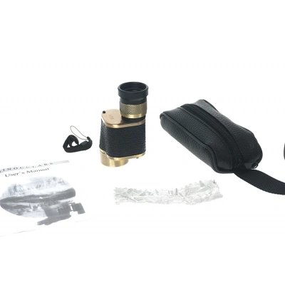 ÇOK SATAN 6x24  Baıgısh, Askeri Tarzi Pirinç Ve Deri Kaplamalı, Deri Çantalı Monocular Dürbün Sarı