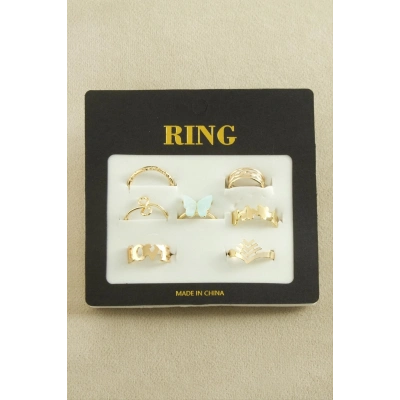 ÇOK SATAN 7 Adet Kelebek Lüks Eklem Yüzük