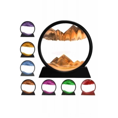 ÇOK SATAN 7 Inç Mavi Orta Boy Dekoratif Yuvarlak Şık Kum Tablosu Modern Dekoratif Süs