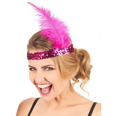 ÇOK SATAN 7039ler 8039ler Ve 9039lar Temalı Fuşya Renk Çarliston Saç Bandı